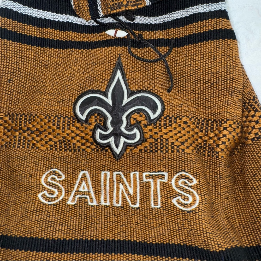 New Orleans Saints Falsa Rug Drawstring Backpack - Picture 3 of 8